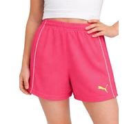 Puma Girls' Active Shorts - Athletic Performance Double Mesh Running Shorts - Dolphin Gym Shorts for Girls (Sizes: 4-16), Pink, 16