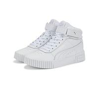 PUMA Girls Carina 2.0 Mid Jr Sneaker, White, 3 UK