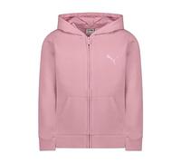 PUMA Girls' Core Logo Zip Up Hoodie Hooded Sweatshirt, Pale Pink, L