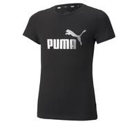 Puma Girls - Ess + Metallic Logo Tee, Crew Neck, short Sleeve, Uni Black