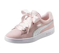 Puma Girls' Smash V2 Ribbon Jr Trainers Pink Size: 4 UK