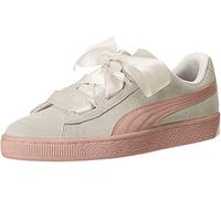 PUMA Suede Heart Jewel Jr Sneaker, Whisper White-Peach Beige, 4 UK