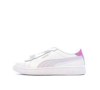 PUMA Girls White/Pink Sneakers Smash 3.0