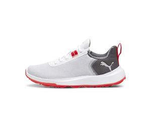Puma Golf Fusion Crush Sport Jr, Puma White-Dark Coal, 5 Big Kid