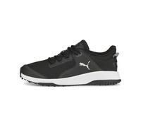 PUMA Golf Men's Fusion Grip Golf Shoe, Puma Black-Puma Silver-Quiet Shade, 9 UK