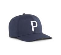 Puma Golf Mens Heritage P Tech Cap - Deep Navy/White Glow - One Size