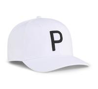 Puma Golf Mens Heritage P Tech Cap - White Glow/Puma Black - One Size