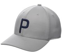PUMA Golf Men's P Cap, Ash Gray-Navy Blazer, One Size