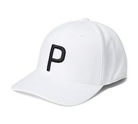 PUMA Golf Men's P Cap, White Glow Black, One Size