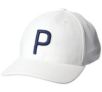 PUMA Golf Men's P Cap, White Glow-Navy Blazer, One Size