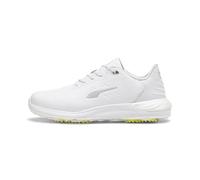 Puma Golf Men's Phantomcat Nitro Golf Shoes, Puma White/Puma Silver/Feather Gray, 13