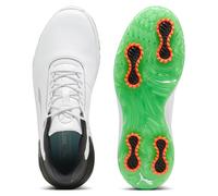 PUMA Men's PHANTOMCAT Nitro + Golf Shoe, White Black-Fluro Green PES, 8 UK