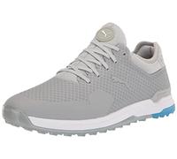 PUMA GOLF Men's Proadapt Alphacat Golf Shoe, High Rise-Puma Silver-Ibiza Blue, 9.5 UK