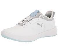 PUMA GOLF Women's Ignite Malibu Golf Shoe, Puma White/Puma Silver/Lucite, 6 UK