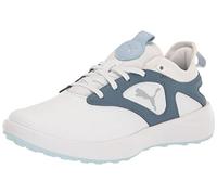 PUMA GOLF Women's Ignite Malibu WMNS Golf Shoe, Puma White-Puma Silver-Lucite, 8 UK