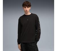PUMA Graphic Braille Long Sleeve Top Men, Black, size Medium
