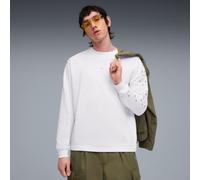 PUMA Graphic Braille Long Sleeve Top Men, White, size XL