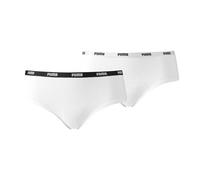 Puma 2-Pack Classic Logo Low-Rise Hipster Briefs, White