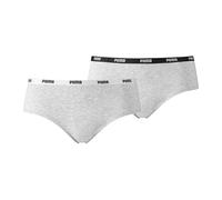 Puma 2-Pack Classic Logo Low-Rise Hipster Briefs, Grey Melange