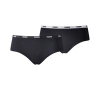 Puma Women's Hipster Briefs Classic Logo Low-Rise - 2-Pack, Black, Size 8