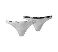 Puma Women's 2-Pack Classic Logo Low-Rise Bikini Briefs, Grey Melange - Size: 8/None