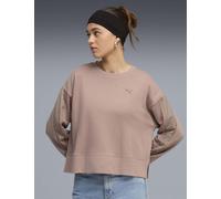 Puma HER Cotton Rich Crew Neck Relaxed Sweatshirt Stone