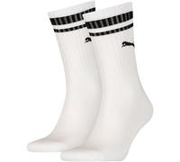 Puma Socks Crew Heritage Stripe – Unisex, White, Pack of 2, Size 35/38