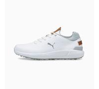 PUMA Mens Ignite Articulate Leather Golf Shoes - White-Silver - 10