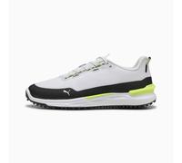 PUMA 2025 IGNITE ELEVATE X SPIKELESS GOLF SHOES - WHITE / BLACK / YELLOW - 10 UK