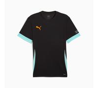 PUMA Individual Padel Jersey Men, Black/Heat Fire/Safe Lake, size XS