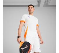PUMA Individual Padel Jersey Men, White/Vivid Blue/Heat Fire, size Medium
