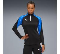 PUMA Individualblaze 1/4 Zip Football Top Shirt Women, Black/White/Racing Blue, size 2XL