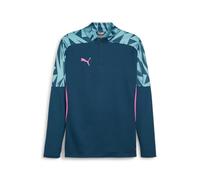 PUMA Individualfinal Men's Quarter-Zip Football Top Shirt, Ocean Tropic/Bright Aqua, size Medium