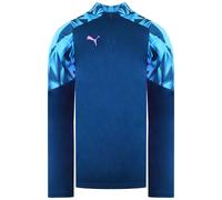 PUMA Individualfinal Men's Quarter-Zip Football Top Shirt, Ocean Tropic/Bright Aqua, size Small