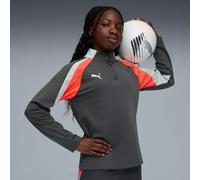 PUMA Individualliga Quarter-Zip Top Shirt Youth, Shadow Grey/White/Glowing Red, size 13-14 Youth