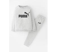 Puma Infant Boys Minicats Ess Crew Set Fl Inf - Grey, Grey, Size 9-12 Months Grey