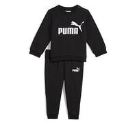 Puma Infant Boys Minicats Essentials Crew Neck and Jogger Set, Black, Size 9-12 Months Black