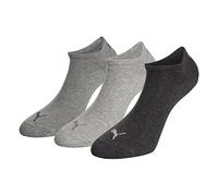 Puma Invisible Sportive Sneaker Sock (3 Pair Pack), Grey , UK 2.5-5