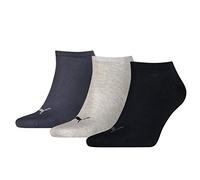 PUMA Invisible Sportive Sneaker Sock (3 Pair Pack), Navy/Grey/Nightshadow Blue , UK 2.5-5, one size