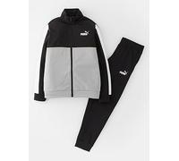 Puma Junior Boys Sport Poly Suit B - Black, Black, Size 13-14 Years Black