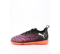 PUMA Future 8 Play TT JR Soccer Shoe, Black White-Glowing RED, 10 UK