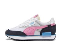 Puma Junior Future Rider Splash Leather Trainers, White Black Multi, 3.5 UK