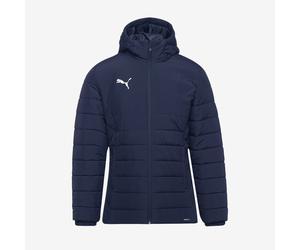 Puma Junior teamADDITIONS 25 Padded Hooded Jacket Puma Navy Puma Silver