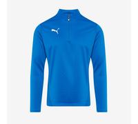 PUMA Unisex Teamgoal Training 1/4 Zip Slim Fit Top, Electric Blue Lemonade-puma White-puma Team Royal, 140 EU