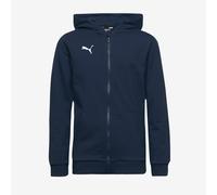 PUMA Boys Teamgoal Casuals Hooded Jacket Sweat, Puma Navy-puma White, 164 EU