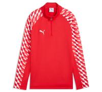 PUMA teamLIGA26 Training 1/4 Zip Top Jr Sweat Jackets, 164, Red White Red