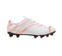 PUMA - Juniors Attacanto Fg/Ag Shoes, Color White/Glowing Red, Size: 2 UK