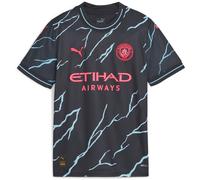 Puma Mcfc 3rd Jersey Replica Jr Football Shirt Unisex Kids 7-8 (S) Blue