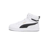 Puma Unisex Youth Puma Caven 2.0 Mid Jr Sneakers, Puma White-Puma Black-Gold, 6 UK