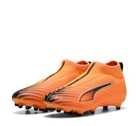 PUMA Kids Cloud Ultra 5 Match Laceless Junior Firm Ground Orange/Black 3 UK Child